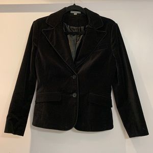 Ann Taylor Velvet Blazer Black